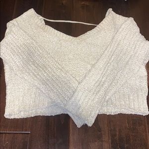 Chenille White Glittery Sweater